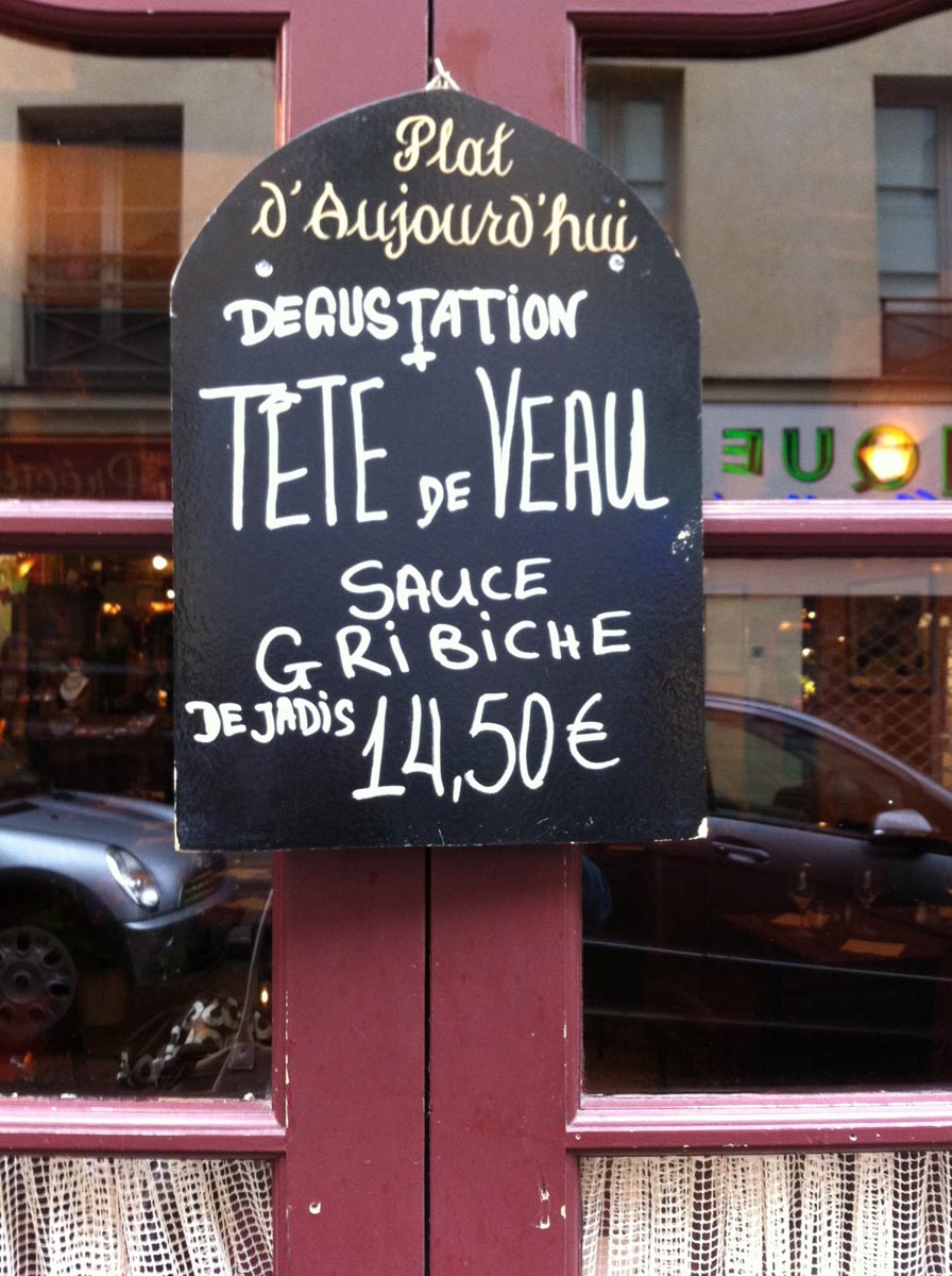 French menu board
