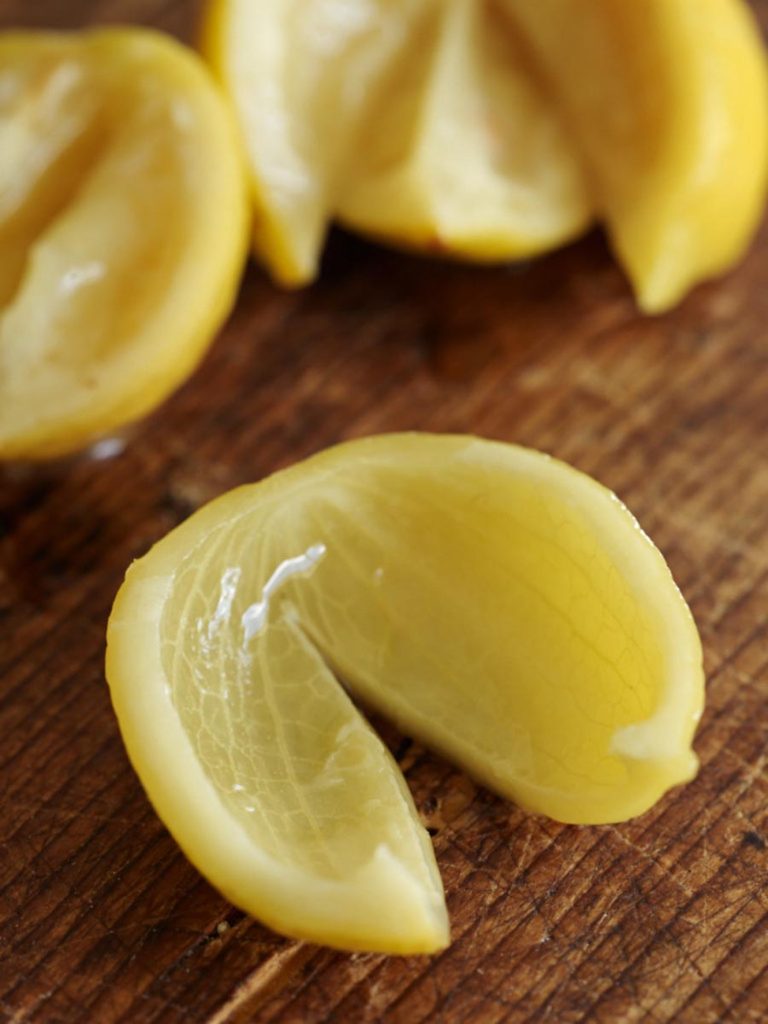Tasting preserved lemons