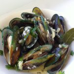 Green-lipped mussels with shallot, white wine & creme fraiche