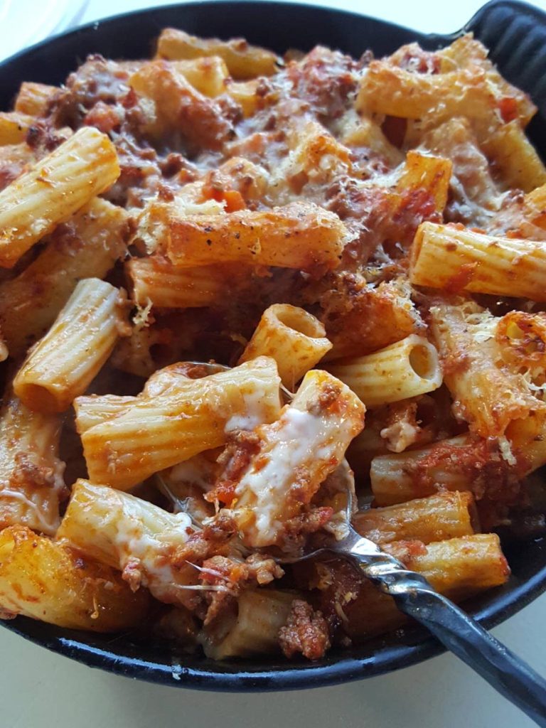 What’s for dinner tonight? Baked pasta!