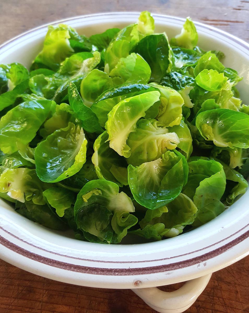 Brussels sprouts leaves
