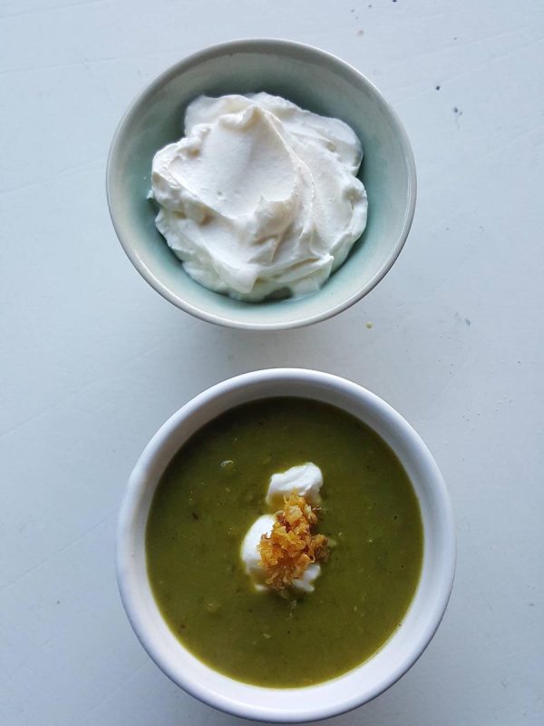 Pea Soup with Labna