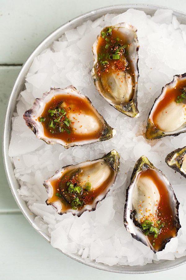 Bloody Mary oysters