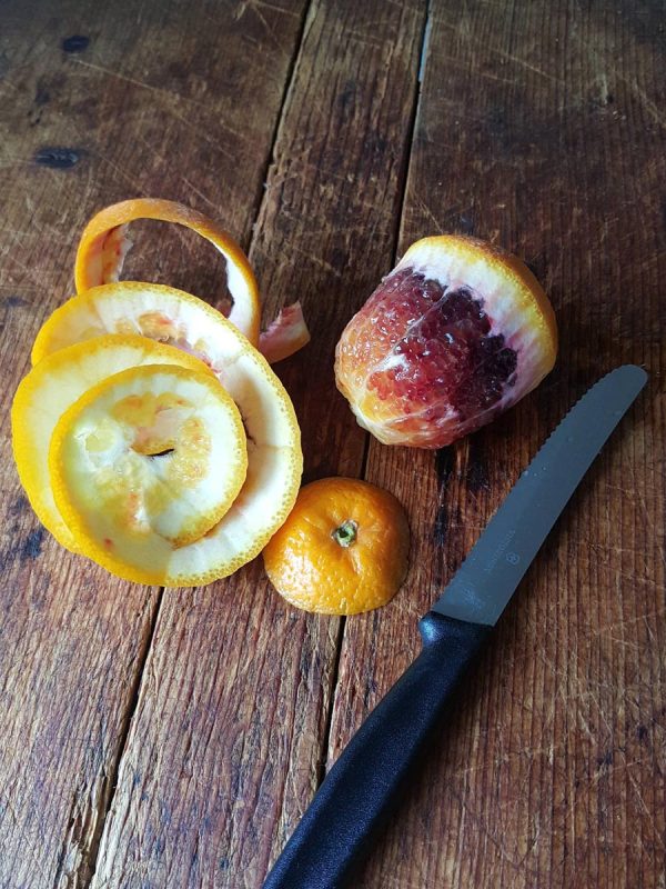 Peeling orange