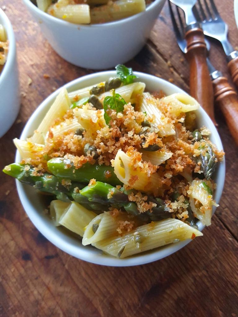 Asparagus, Pasta & Golden Crunchy Crumbs