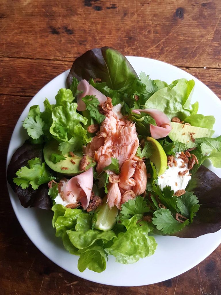 Hot-smoked Salmon Salad Bowl – fresh and easy!