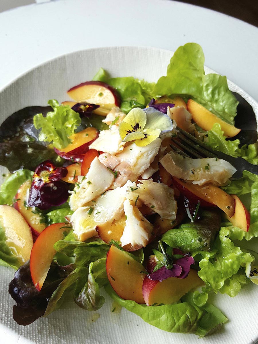 Nectarine & Fish Salad
