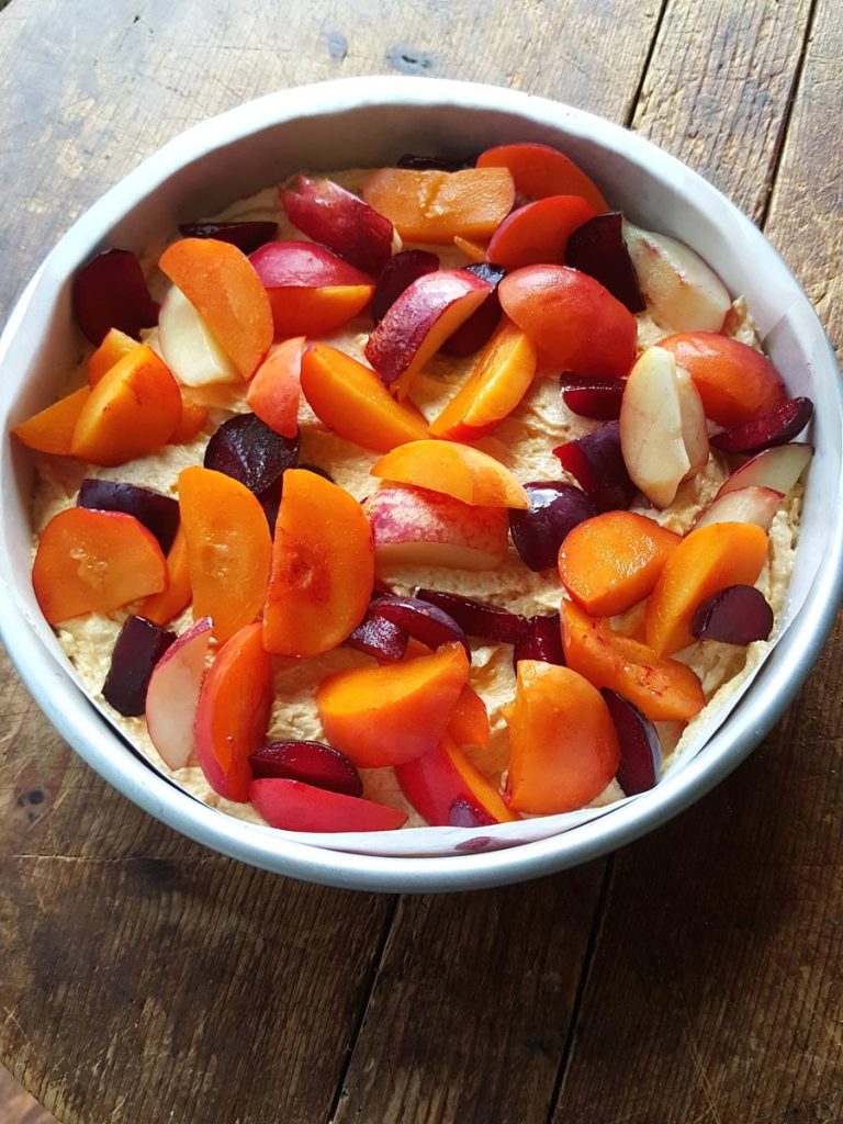 Almond Cake – load it up with summer stone fruit to make it sing!