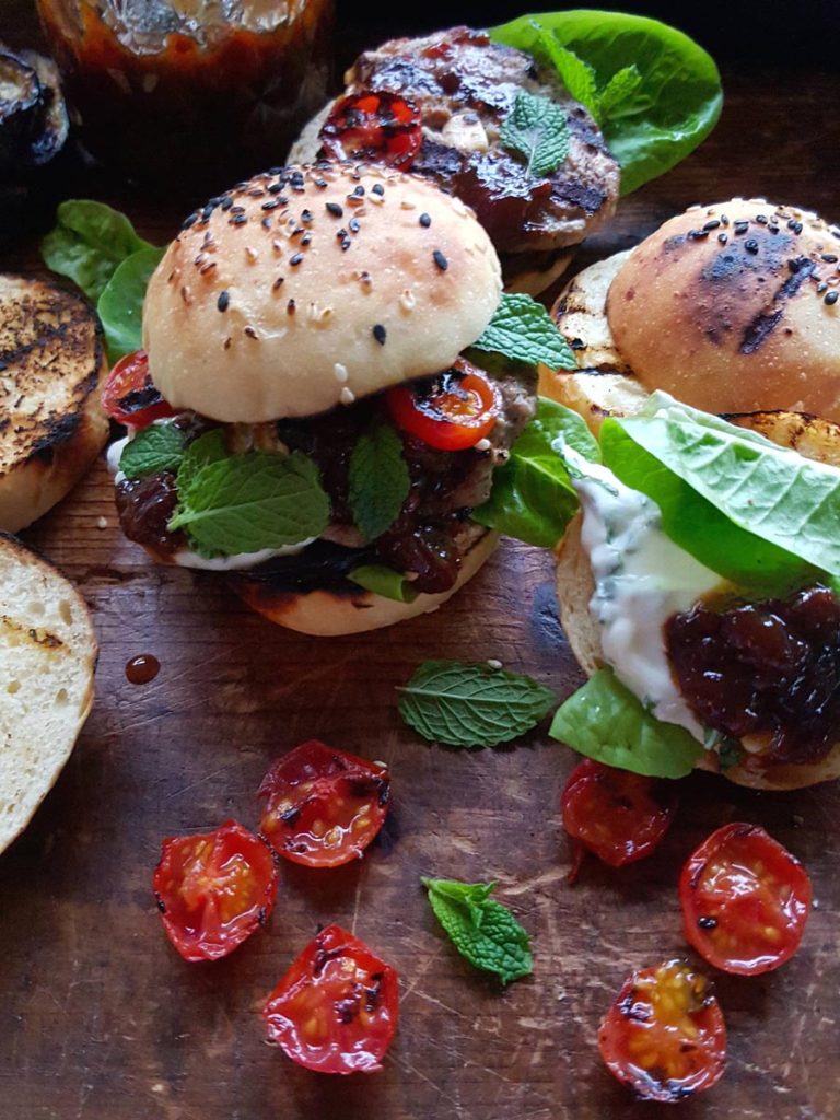 Lamb & Eggplant Burgers – wrap your chops around these little guys!