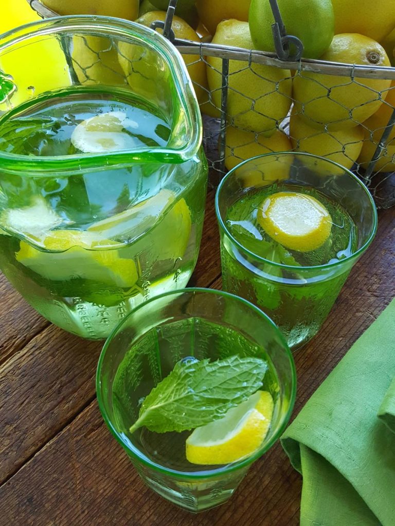 Cool times – chill down with iced mint & lemon water