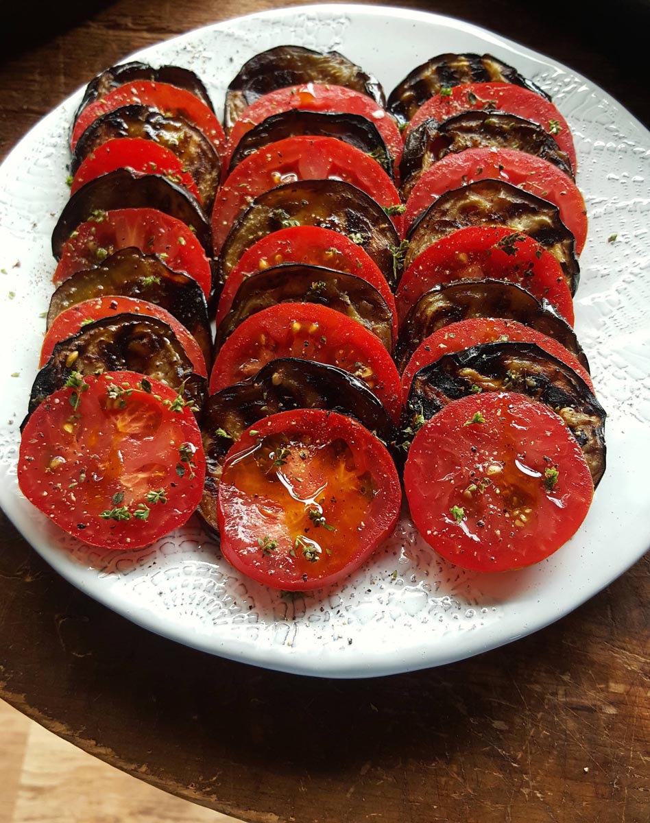 Tomato & eggplant salad 1