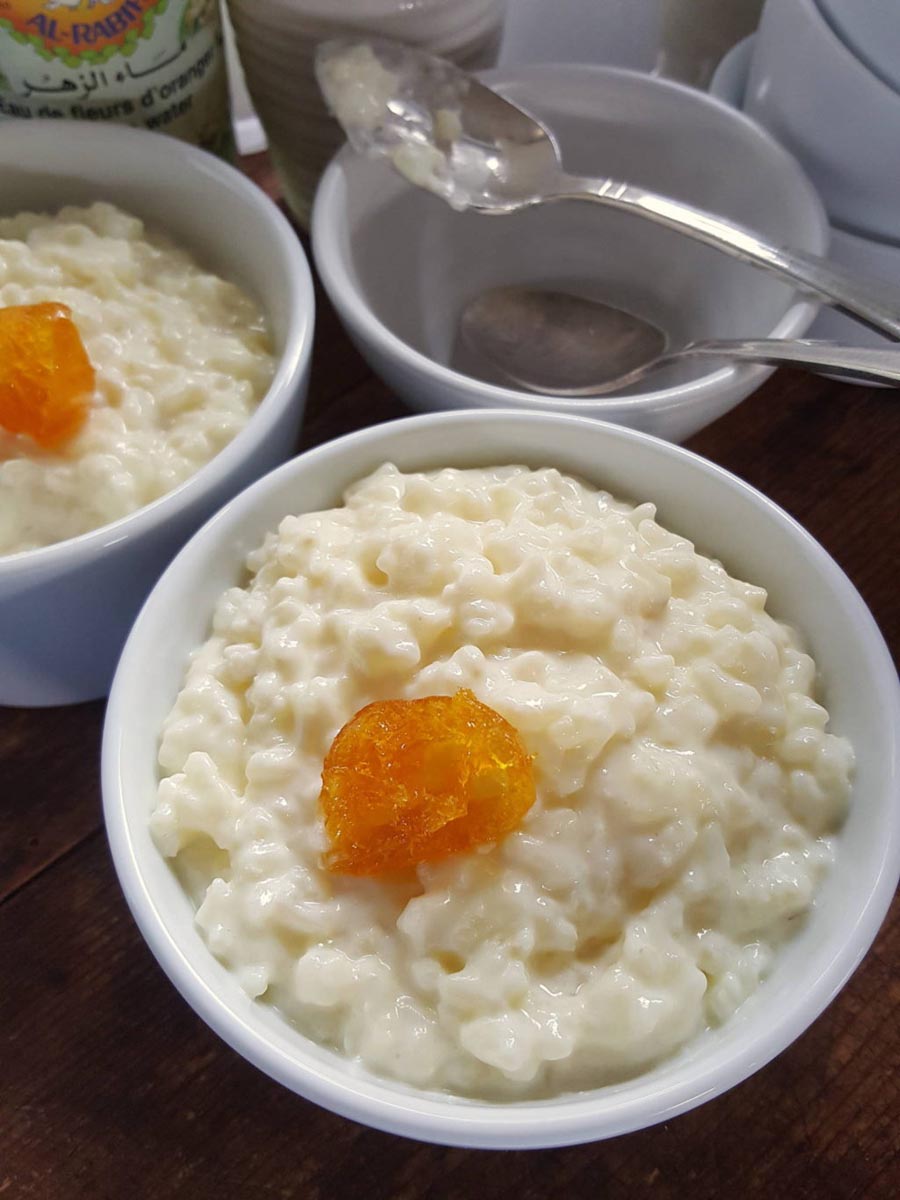 Creamy rice pudding