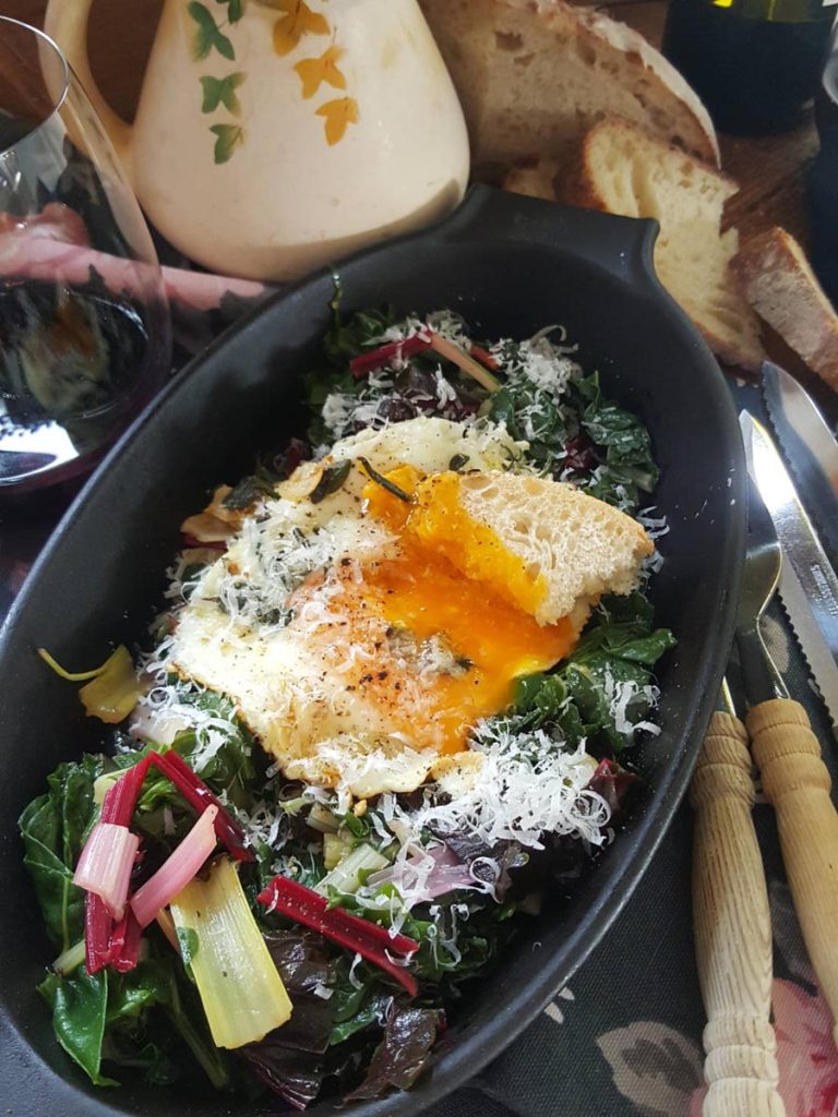 Rainbow Chard & Eggs – easy supper