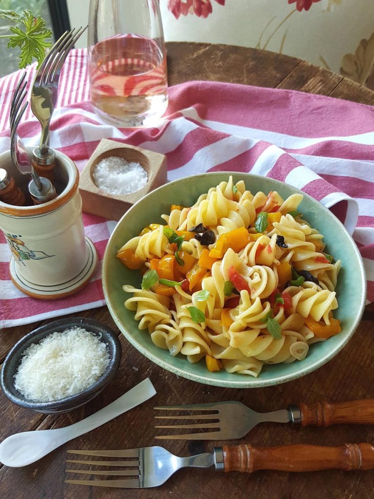 Pasta with Yellow Peppers