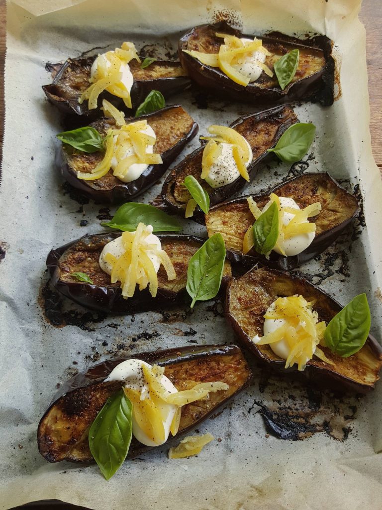 Baked Eggplant with Spices & Preserved Lemon