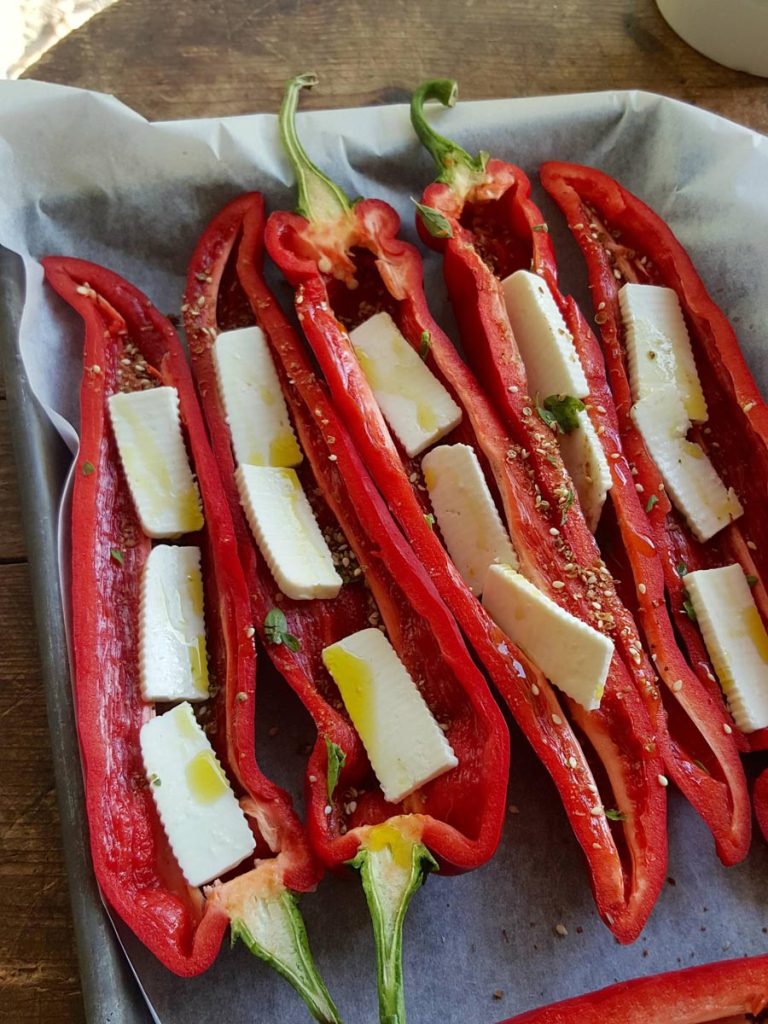 Baked Peppers with Feta