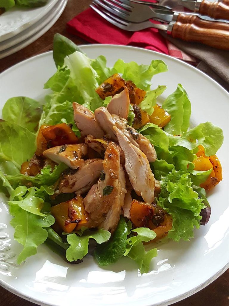Chicken & Roasted Yellow Pepper Salad