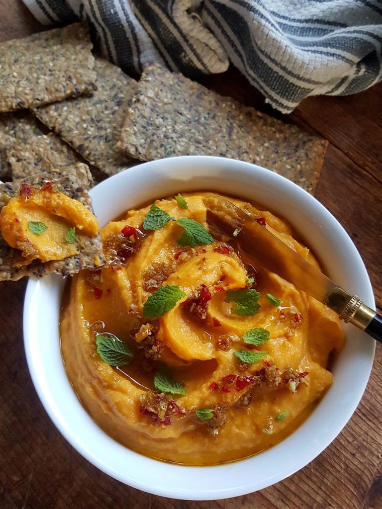 Pumpkin Dip with Spicy Oil Drizzle