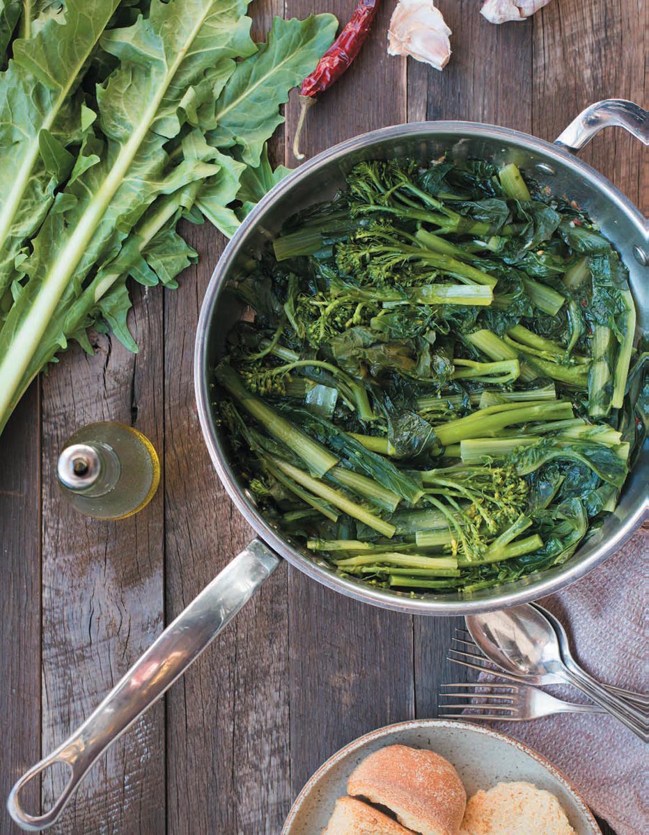 Pan cooked greens