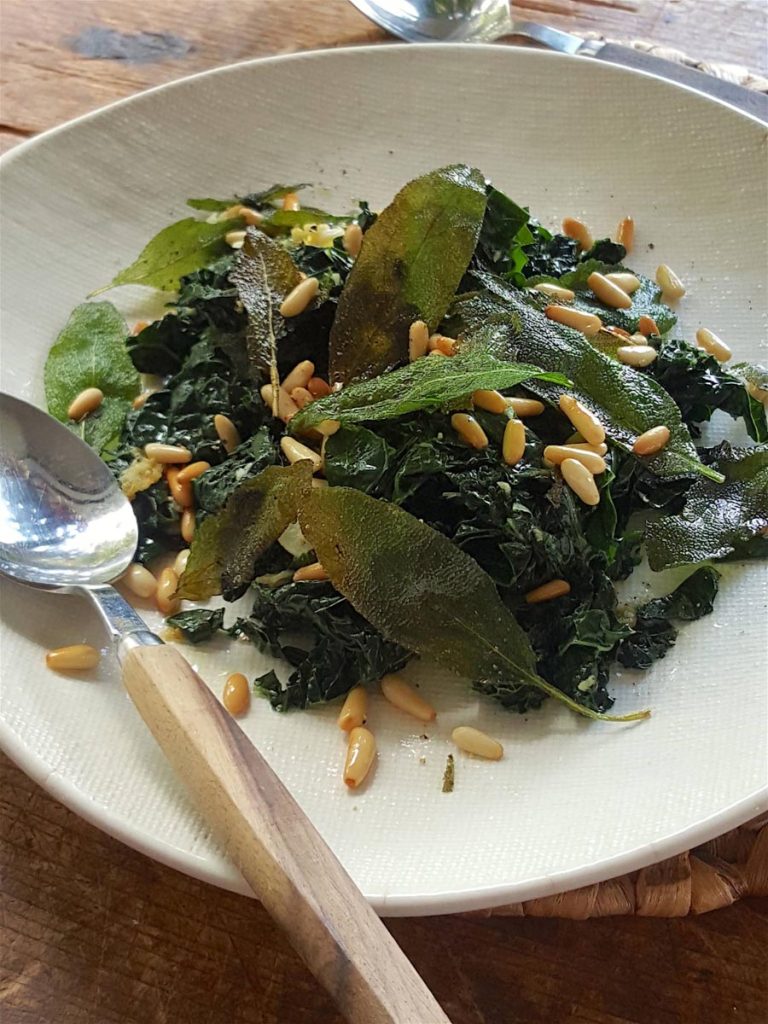 Cavolo Nero with Ginger & Pine Nuts