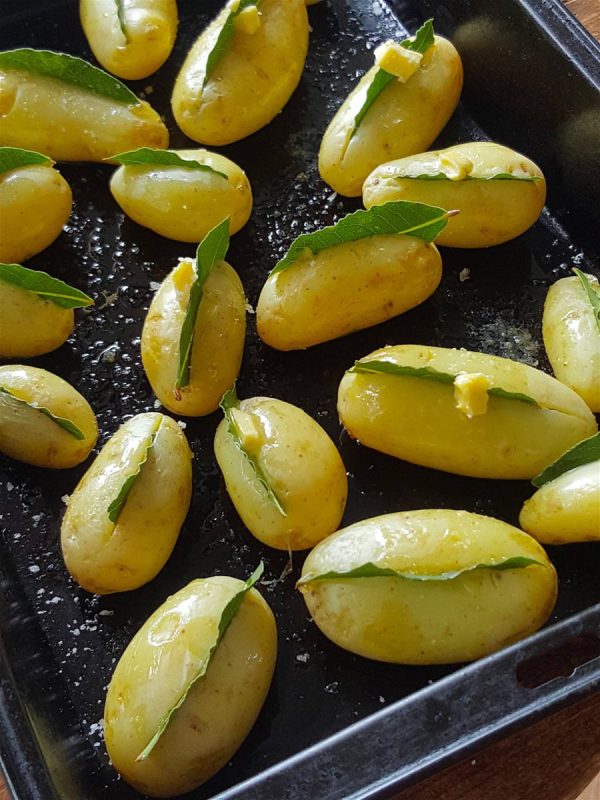 New Potatoes Roasted with Bay Leaves