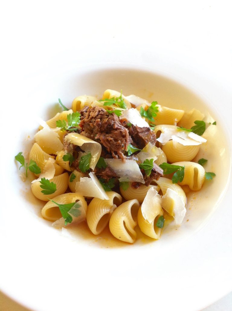 Braised Brisket with Snail Pasta