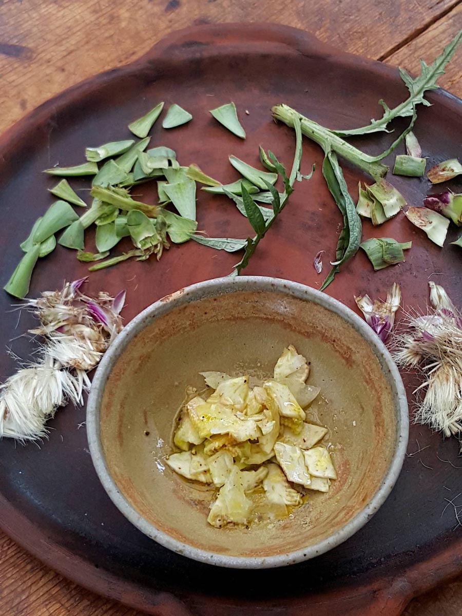 There's not a lot to eat from a baby artichoke