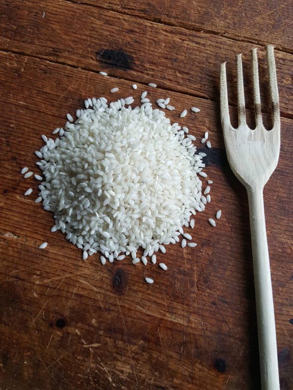 Use arborio or Italian rice for risotto.