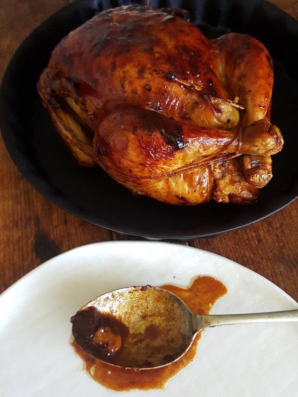 Roasted Chicken with Hazelnut Ricotta Stuffing