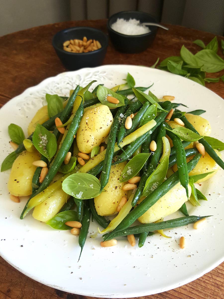 Potatoes & Beans with Basil