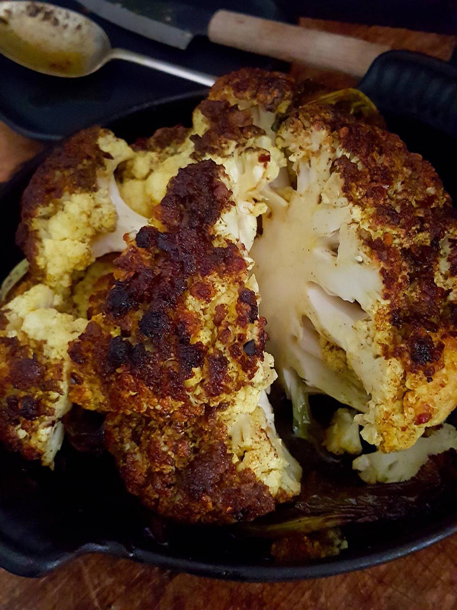 Cauliflower Roasted with Spiced Butter