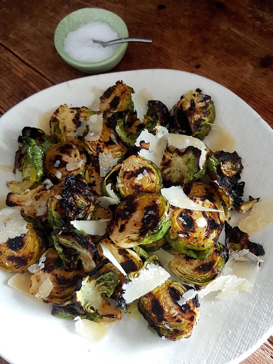 Chare-grilled Brussels Sprouts
