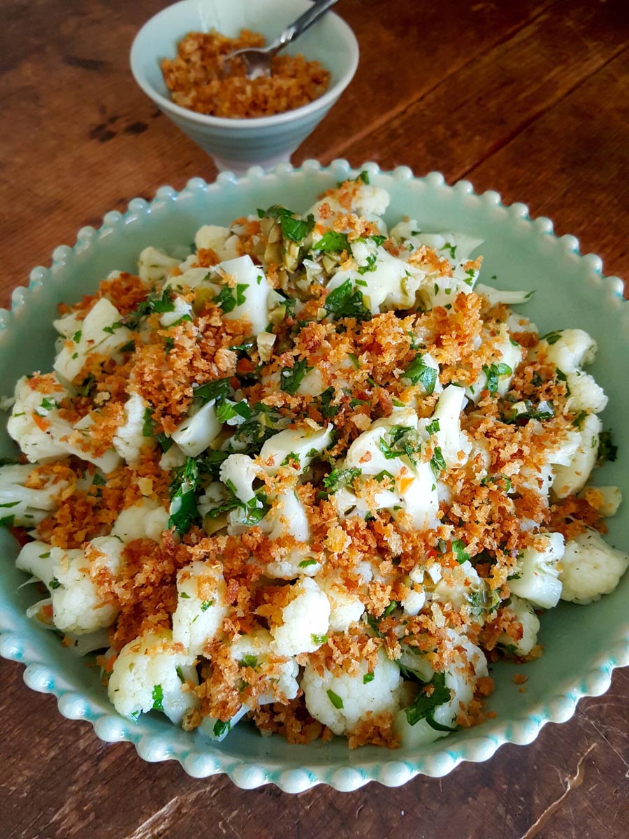 Cauliflower Salad with Toasted Crumbs