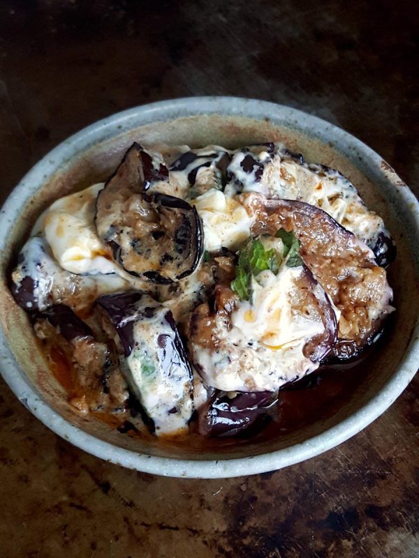 Claudia's North African Eggplant with yoghurt