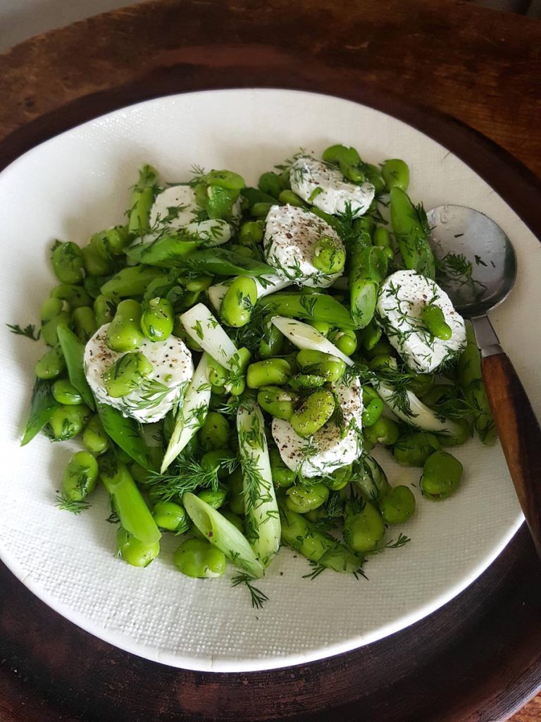 Broad Beans & Goat’s Cheese