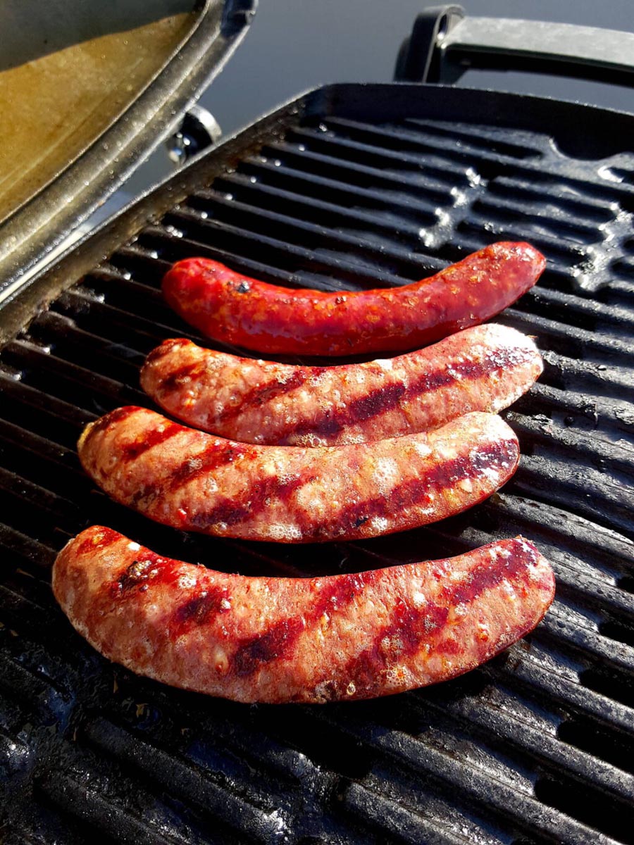 Grilled chorizo sausages