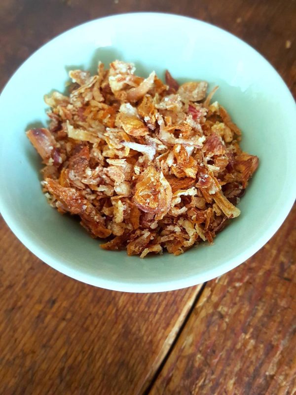 Add s\weet crunch with crispy shallots