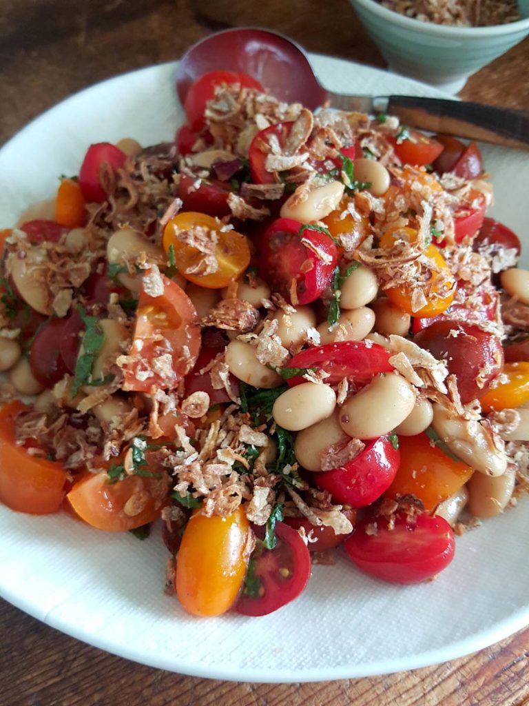White Bean & Tomato Salad with Tamarind Dressing