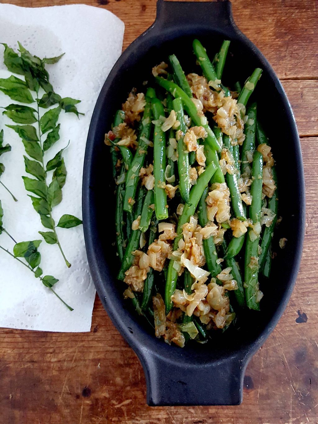 Green Beans with Curry Leaves