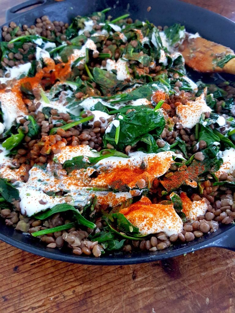 Lentils with Spinach & Ginger