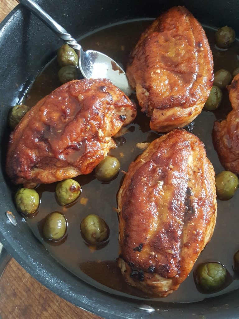 Chicken Breasts with Green Olives