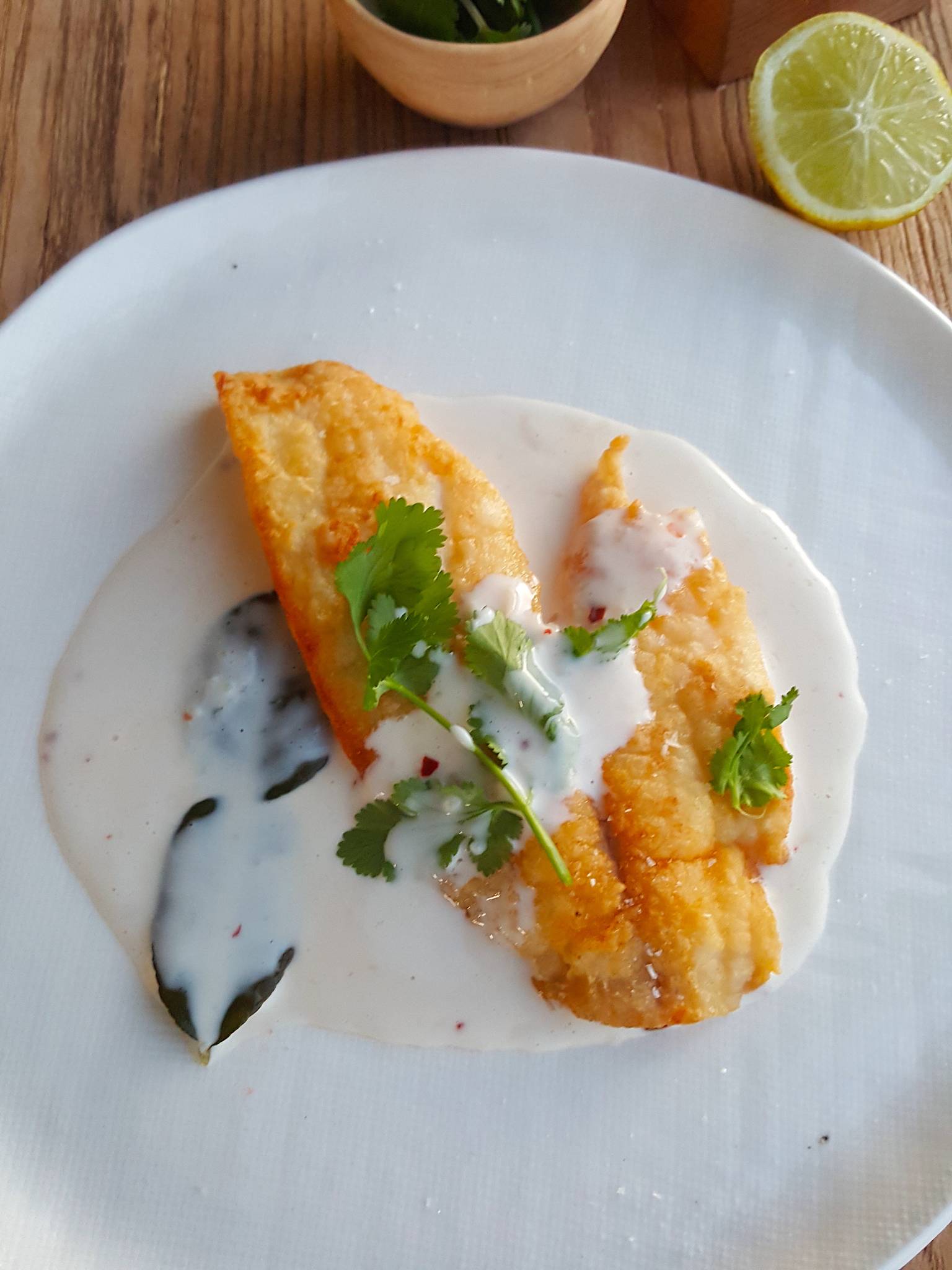 Pan-fried Fish with Coconut Sauce