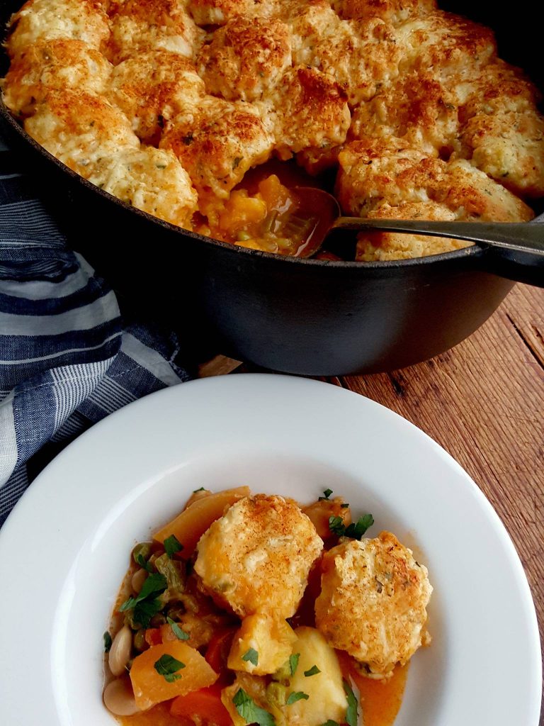 Vegetable Cobbler with Crusty Scone Topping