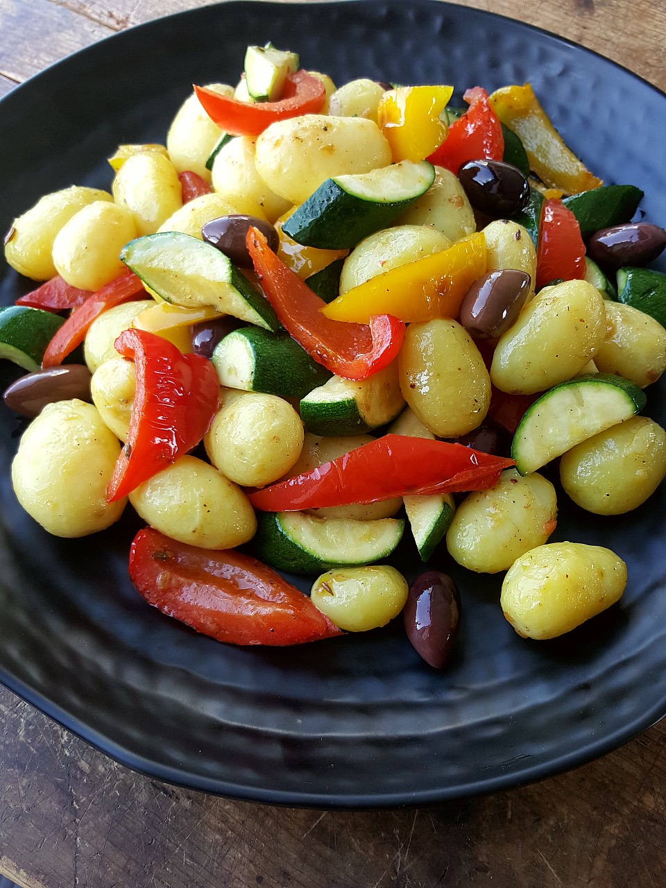 Summer Zucchini, Potatoes & Red Pepper-