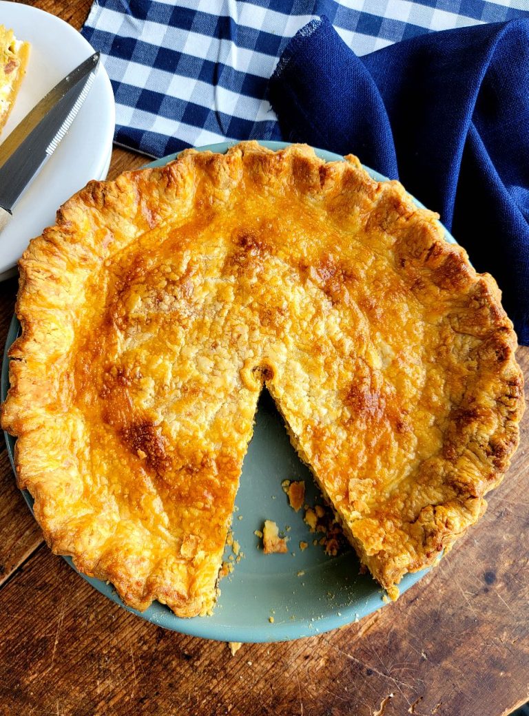 Goat’s Cheese & Ham Pie with Cheddar Pastry