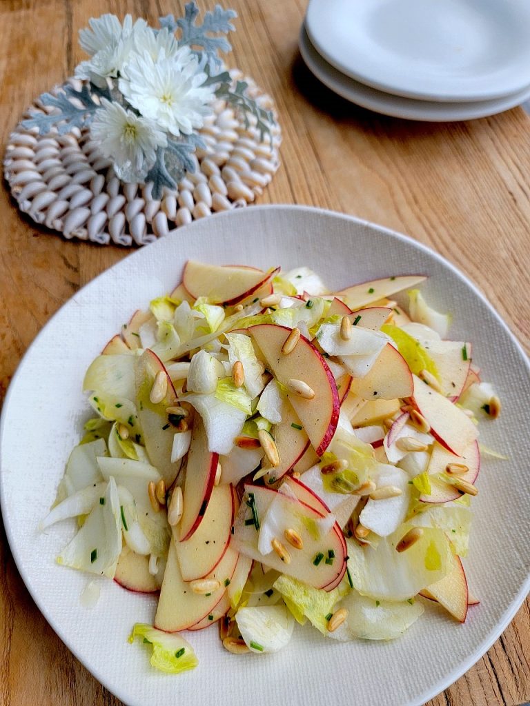 Red Apple & Witloof Salad with Pine Nuts