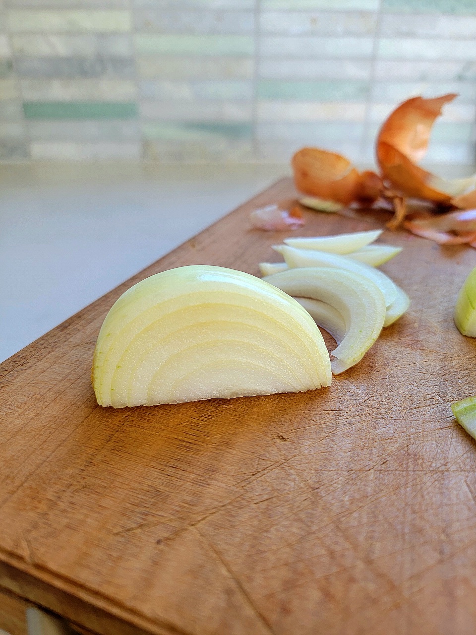 Chopping onion